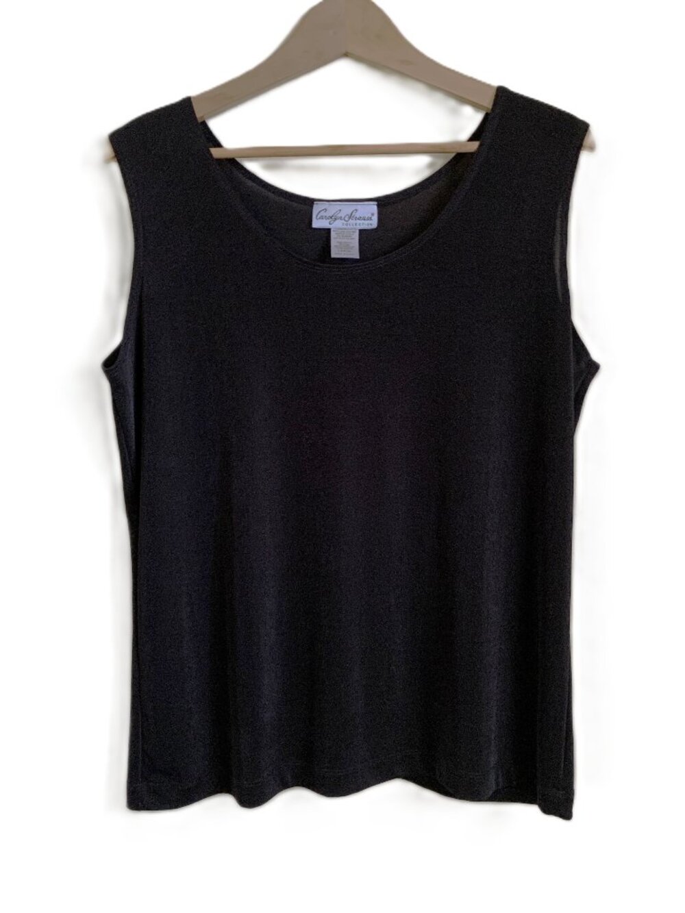 Carolyn Strauss Black Stretch Tank Top Size Large